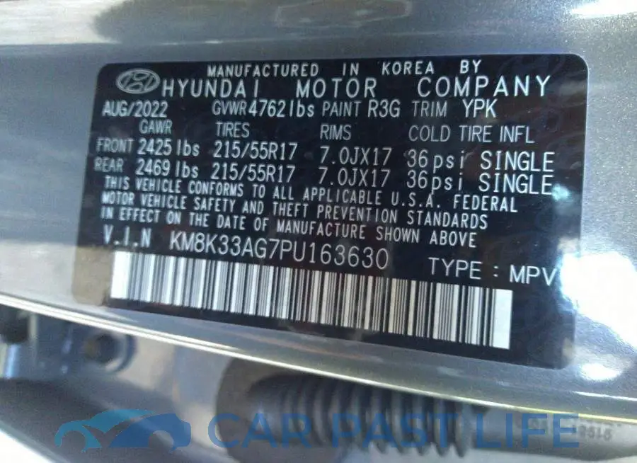 KM8K33AG7PU163630# 9