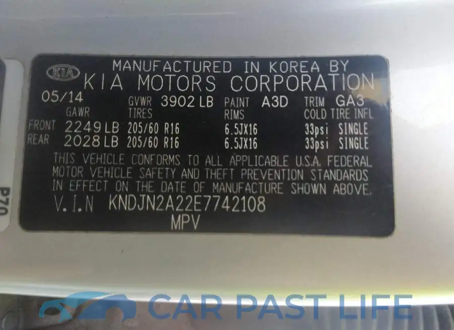 KNDJN2A22E7742108# 9