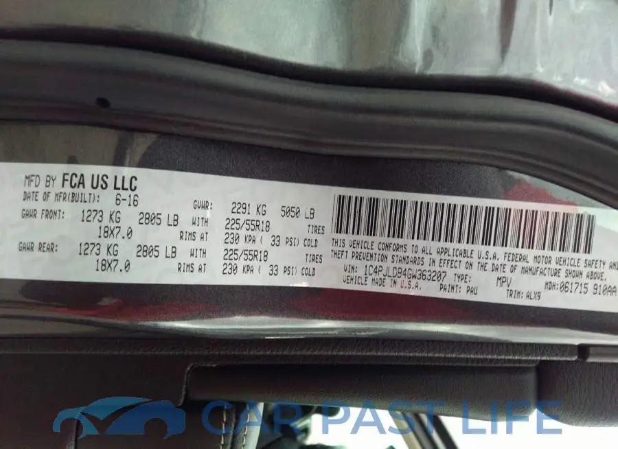 1C4PJLDB4GW363207# 9
