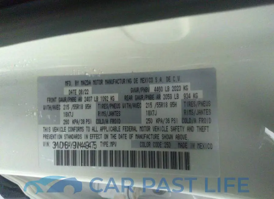 3MVDMBAY9NM449475# 9