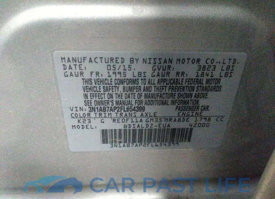 3N1AB7AP2FL654399# 9
