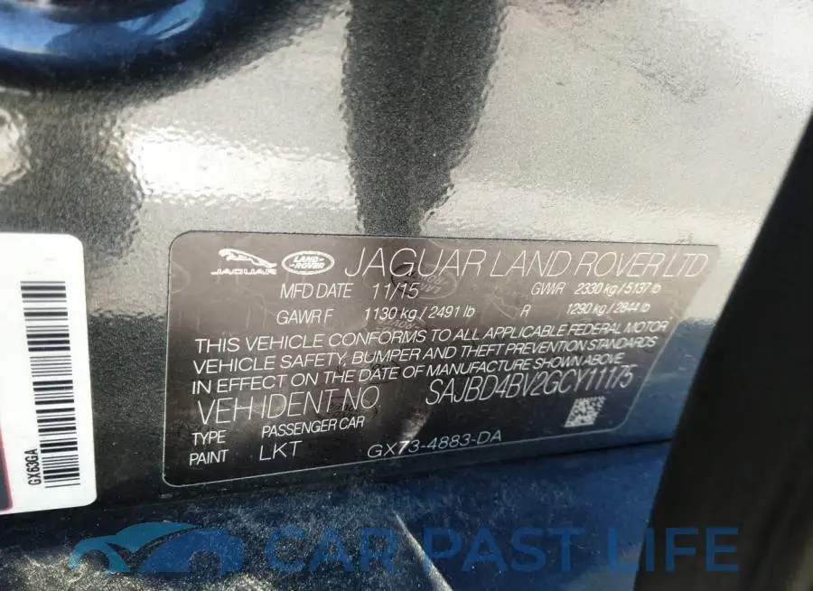 SAJBD4BV2GCY11175# 9
