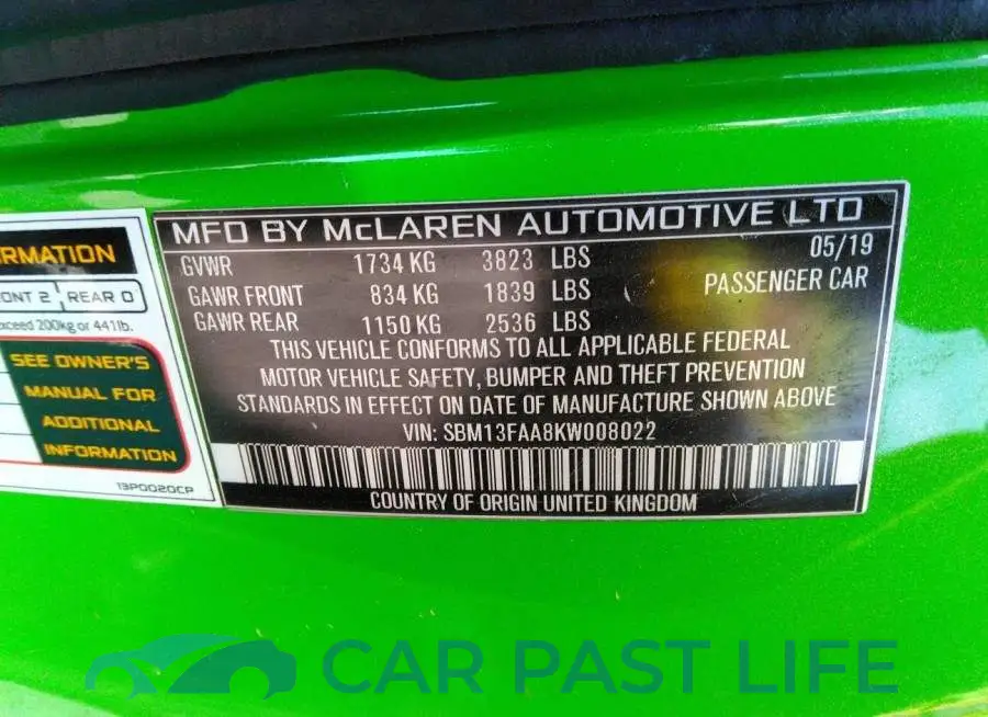 SBM13FAA8KW008022# 9