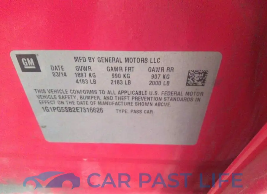 1G1PG5SB2E7316626# 9