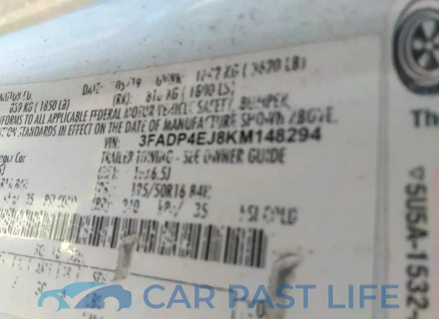3FADP4EJ8KM148294# 9