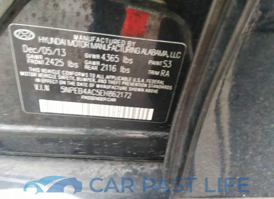 5NPEB4AC5EH862172# 9