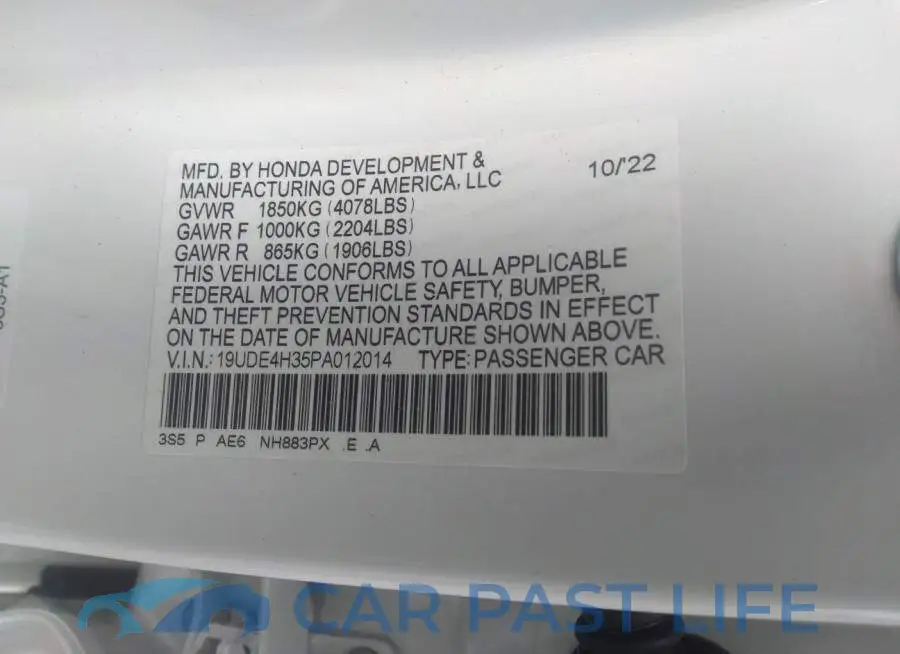 19UDE4H35PA012014# 9