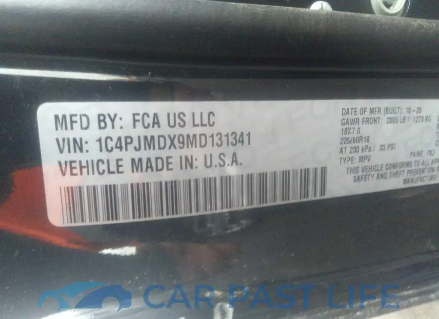 1C4PJMDX9MD131341# 9