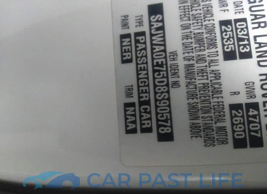 SAJWA0E75D8S90578# 9