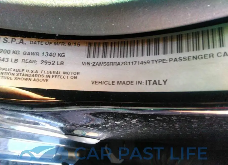 ZAM56RRA7G1171459# 9