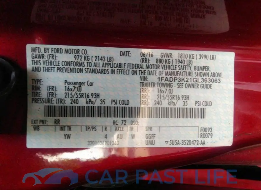 1FADP3K21GL363063# 11