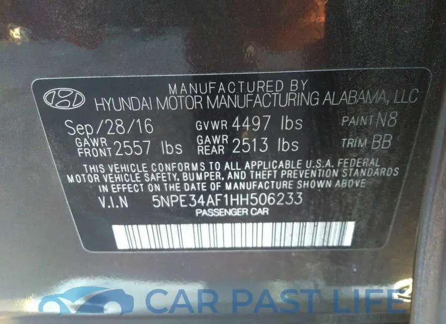 5NPE34AF1HH506233# 9