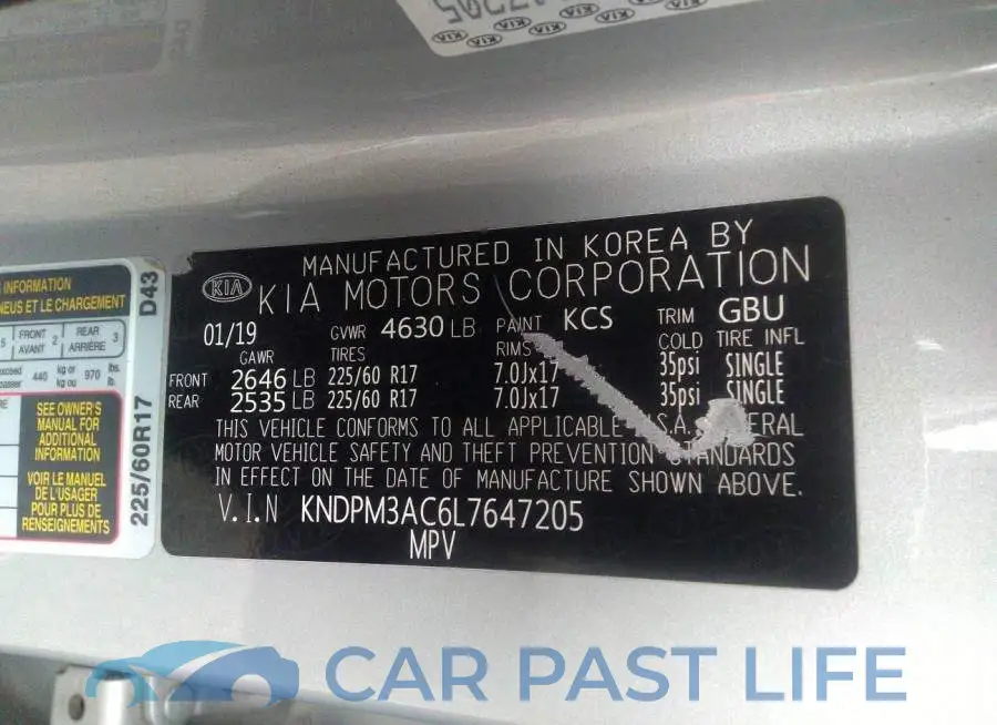 KNDPM3AC6L7647205# 9