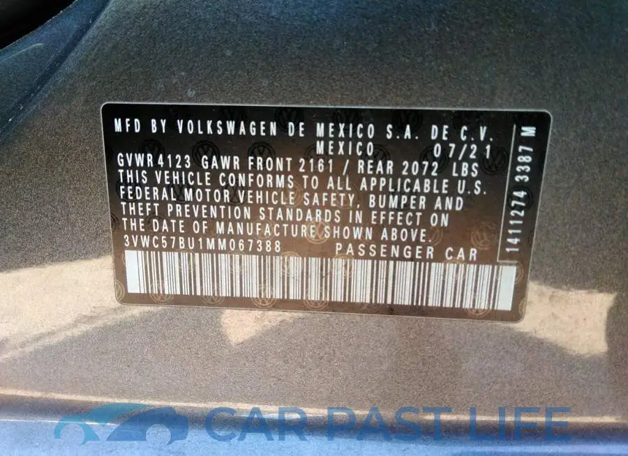 3VWC57BU1MM067388# 9