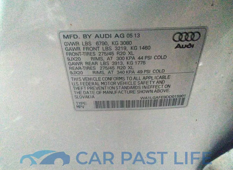 WA1LGAFE9DD015901# 9