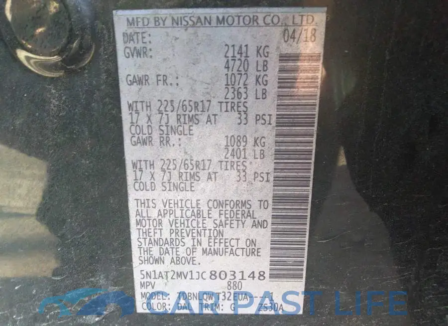 5N1AT2MV1JC803148# 9