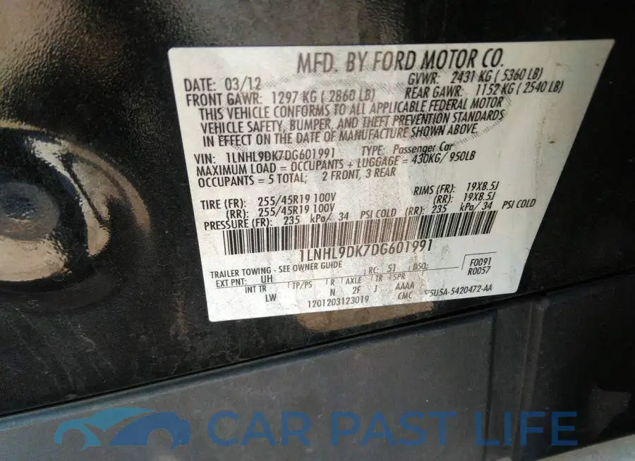 1LNHL9DK7DG601991# 9