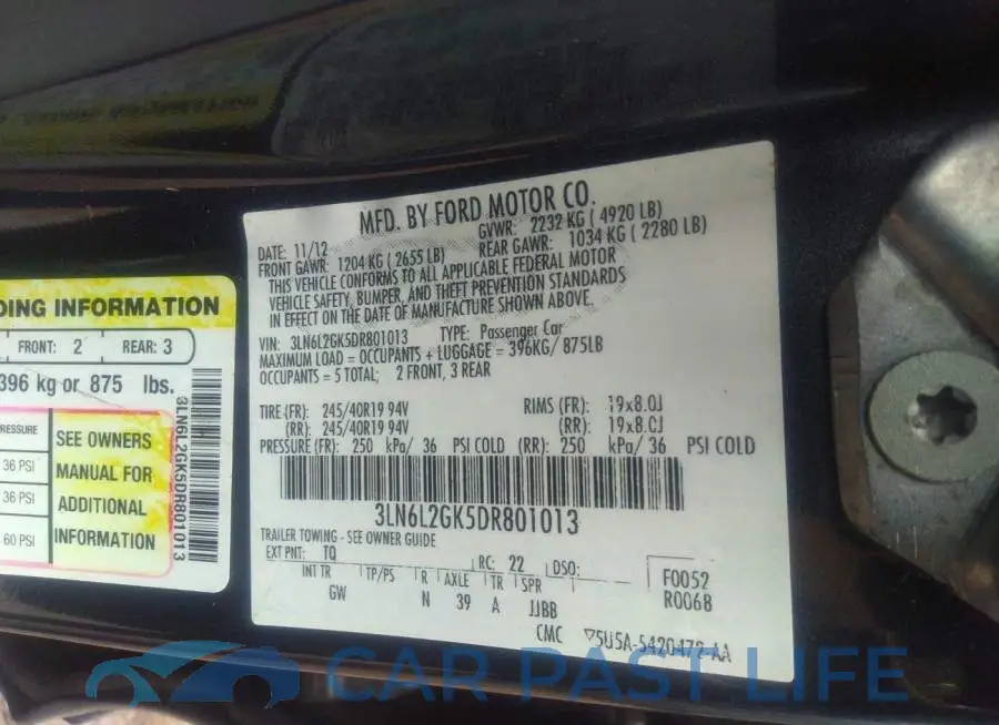 3LN6L2GK5DR801013# 9