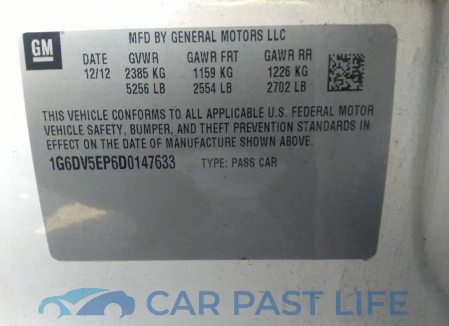 1G6DV5EP6D0147633# 9