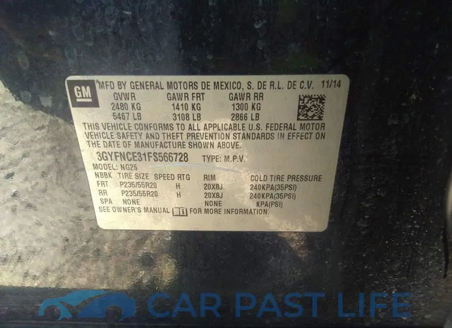 3GYFNCE31FS566728# 9