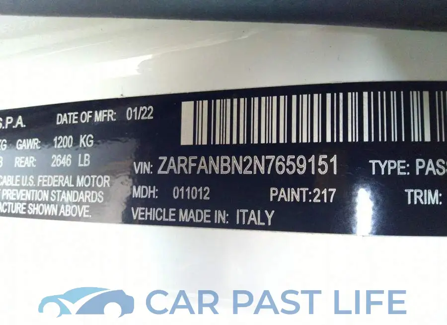 ZARFANBN2N7659151# 9