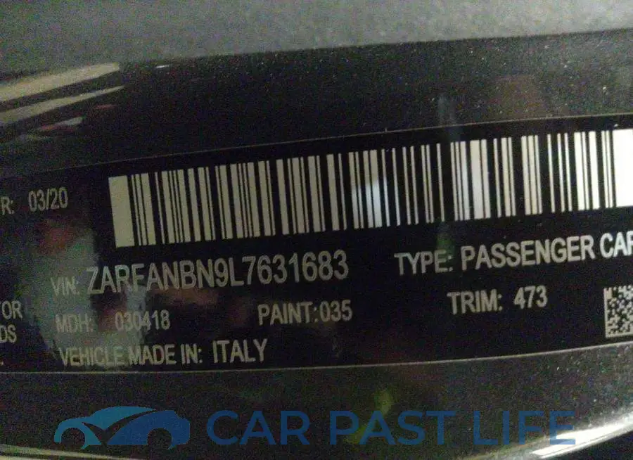 ZARFANBN9L7631683# 9