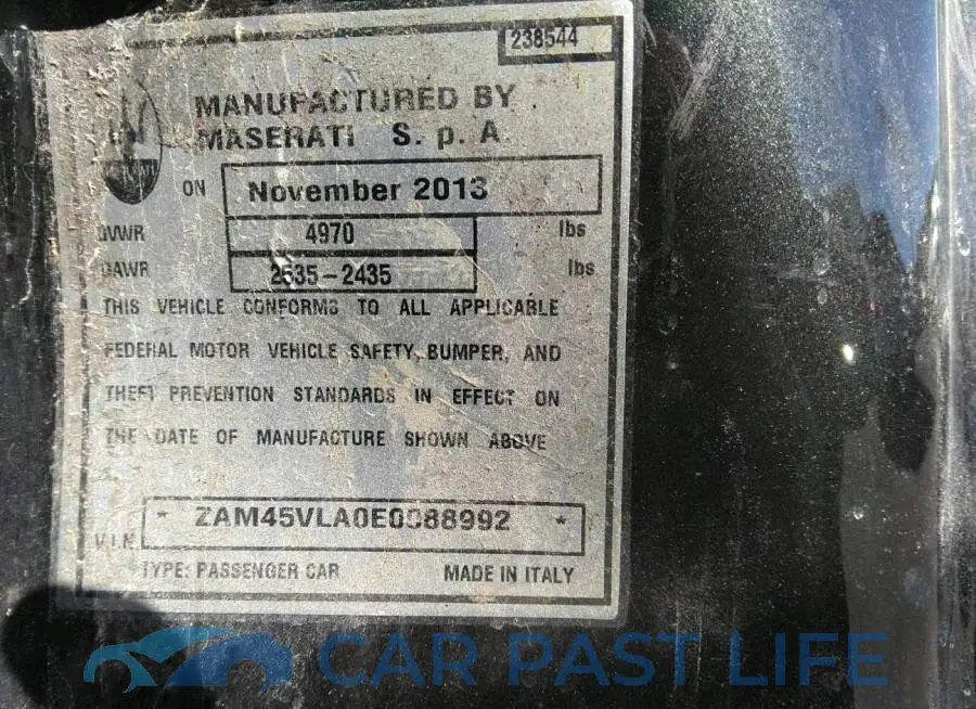 ZAM45VLA0E0088992# 9
