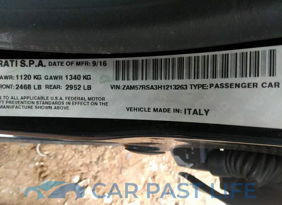 ZAM57RSA3H1213263# 9
