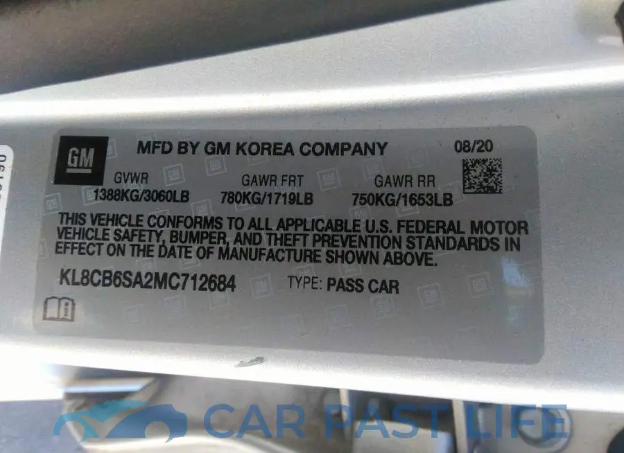 KL8CB6SA2MC712684# 9