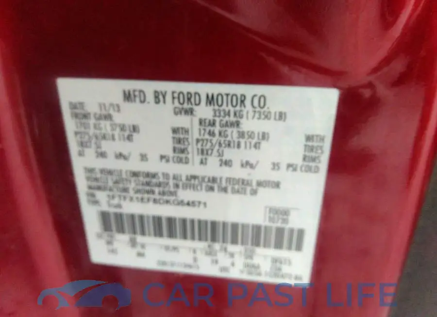 1FTFX1EF8DKG54571# 9