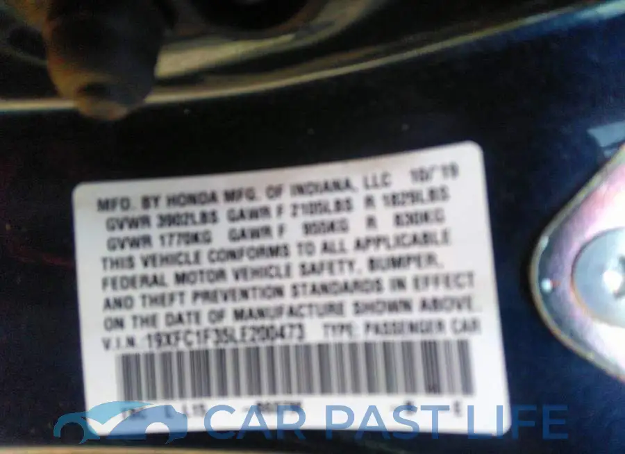 19XFC1F35LE200473# 9