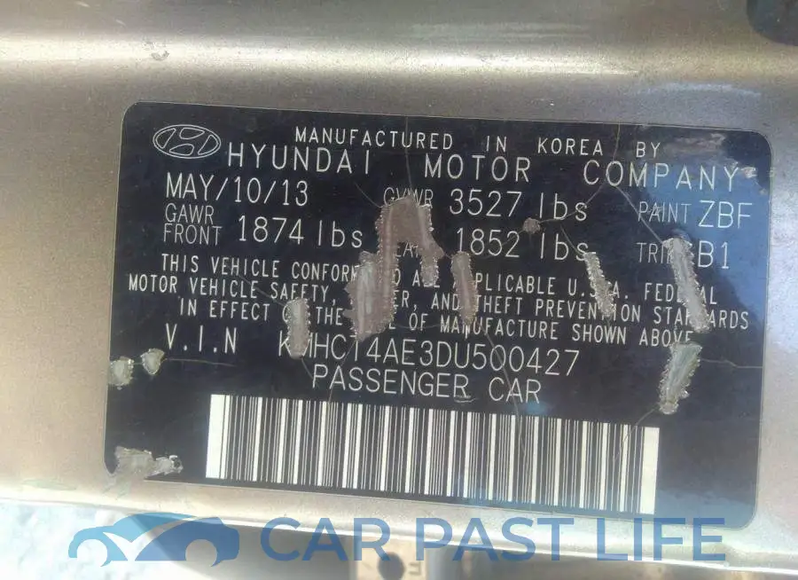 KMHCT4AE3DU500427# 9