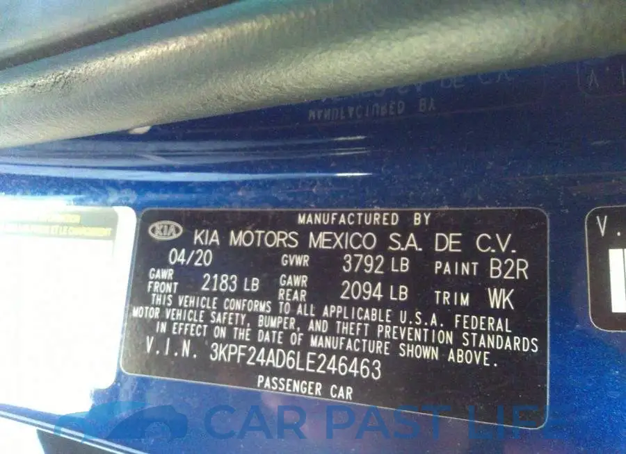3KPF24AD6LE246463# 9