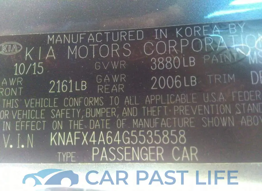 KNAFX4A64G5535858# 9