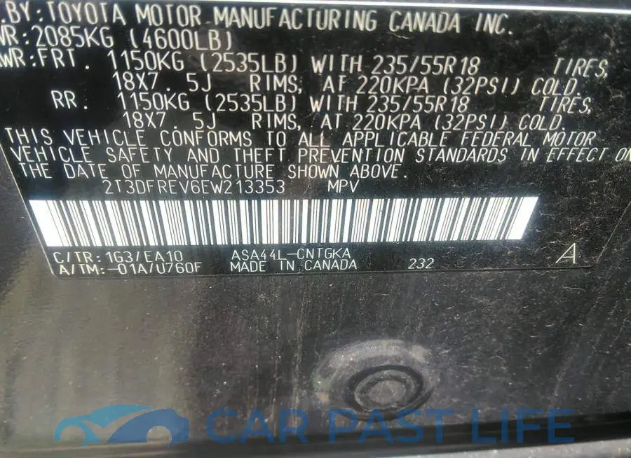 2T3DFREV6EW213353# 9