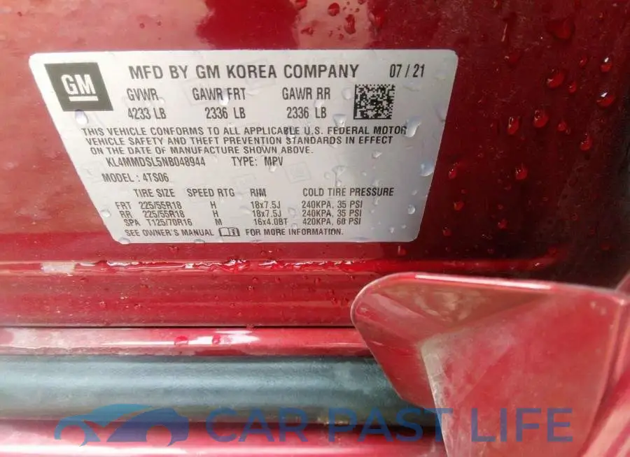 KL4MMDSL5NB048944# 9