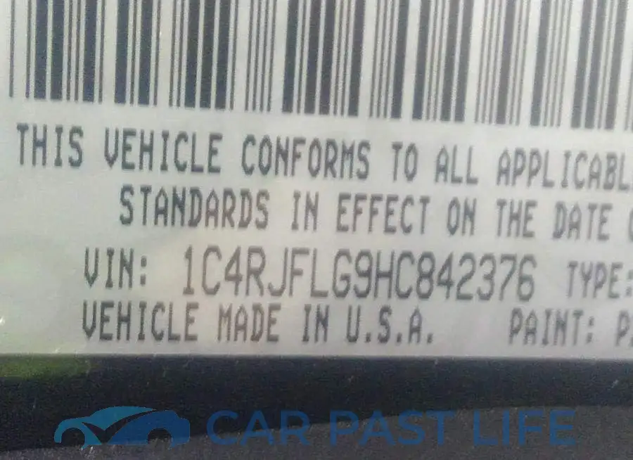 1C4RJFLG9HC842376# 9