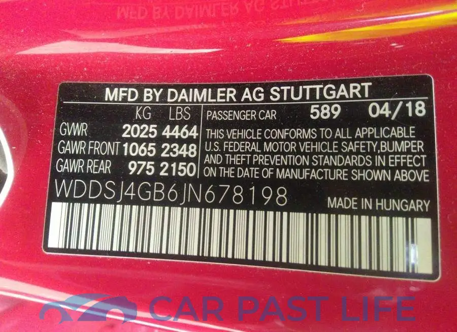 WDDSJ4GB6JN678198# 9