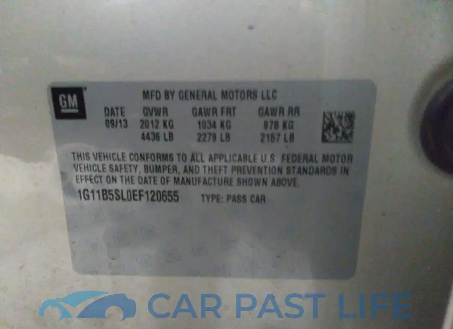 1G11B5SL0EF120655# 9