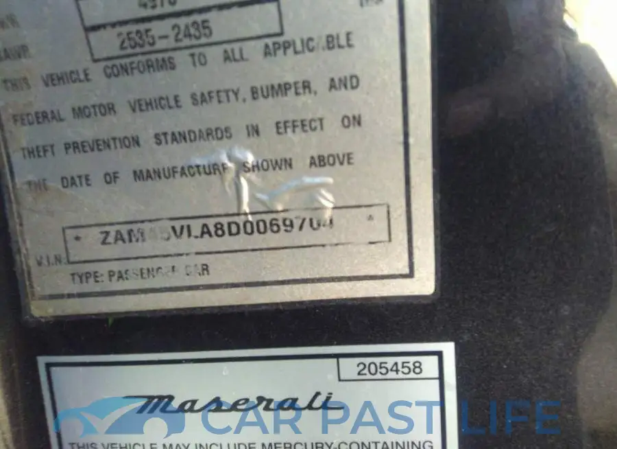 ZAM45VLA8D0069704# 9