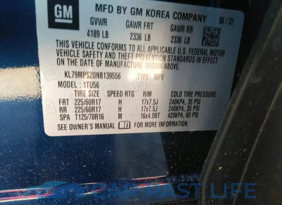 KL79MPS20NB139556# 9