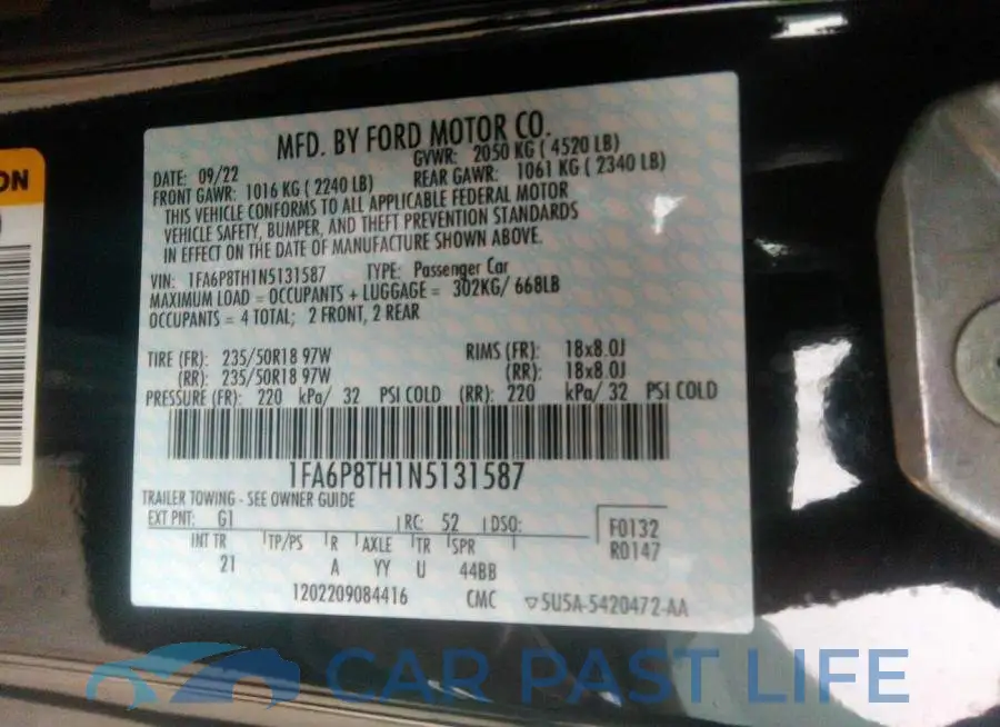 1FA6P8TH1N5131587# 9