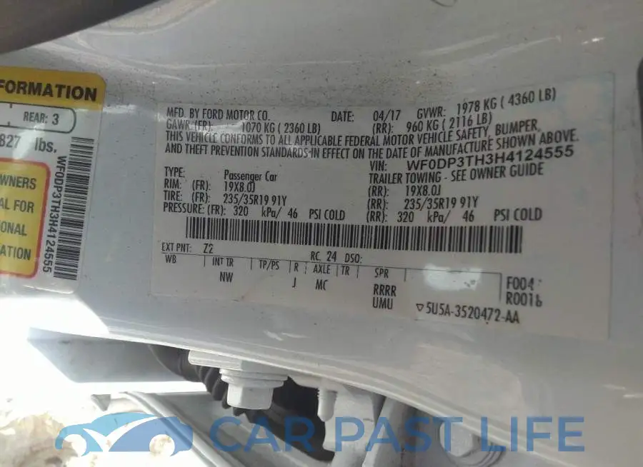 WF0DP3TH3H4124555# 9
