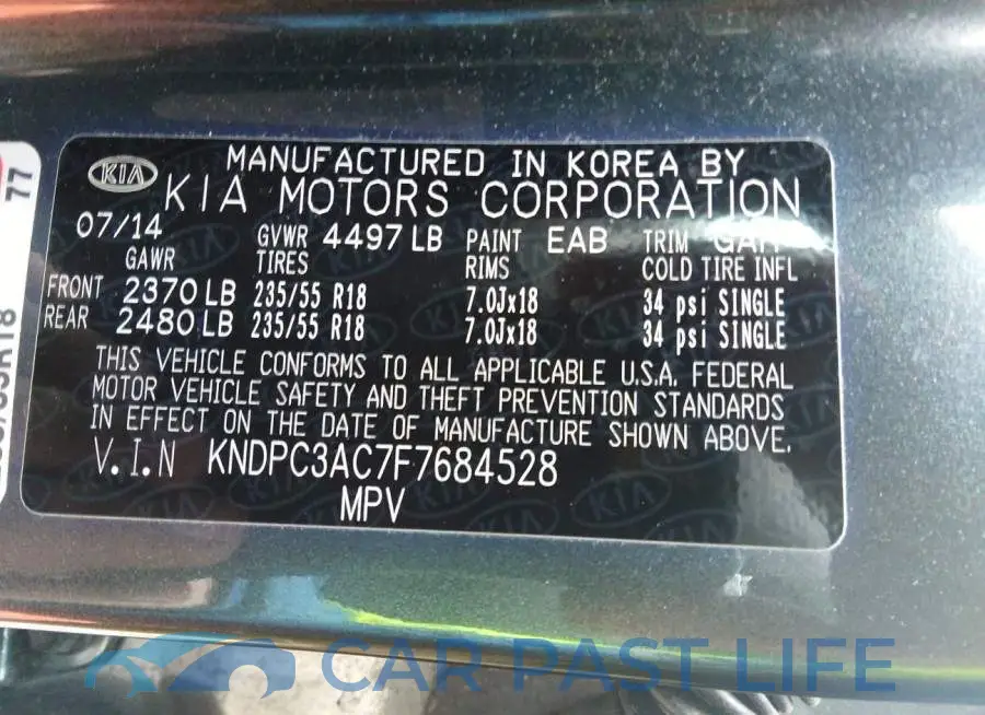 KNDPC3AC7F7684528# 9