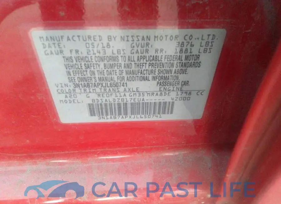 3N1AB7APXJL650741# 9