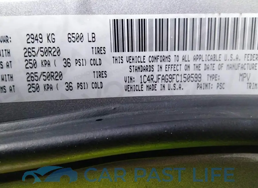 1C4RJFAG9FC150599# 9
