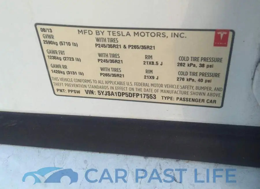 5YJSA1DP5DFP17553# 9