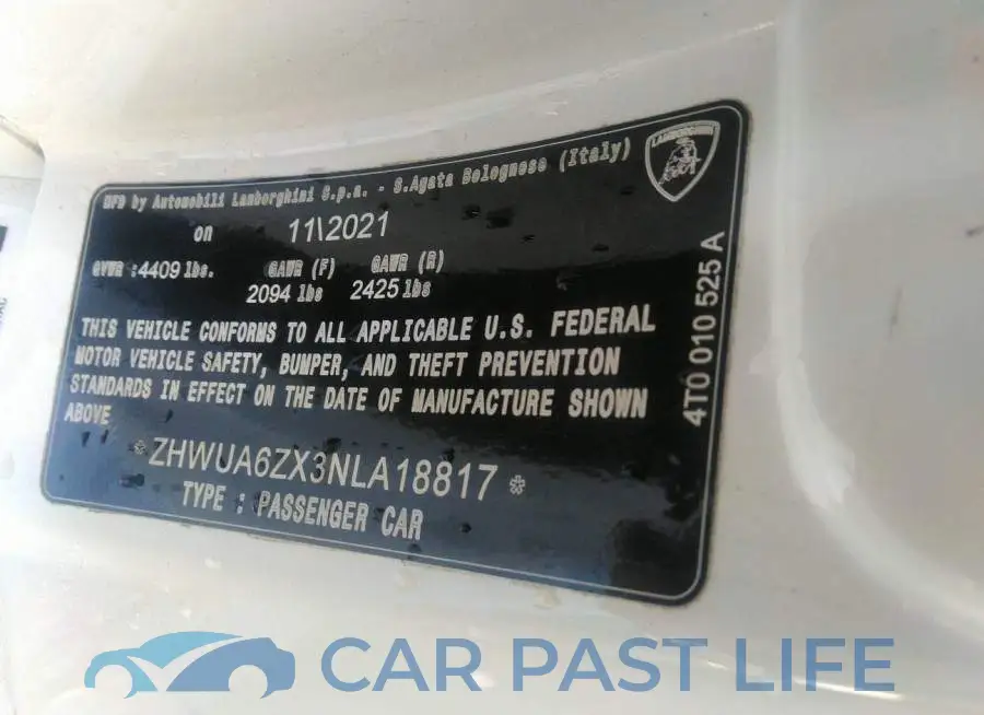 ZHWUA6ZX3NLA18817# 9