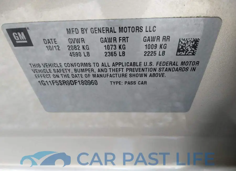 1G11F5SR9DF180960# 9