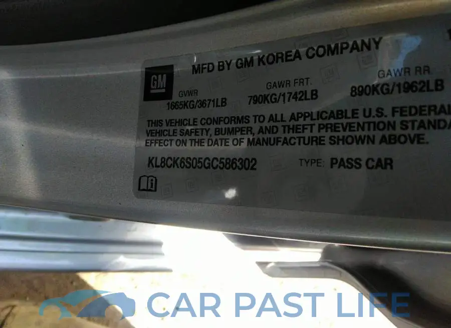 KL8CK6S05GC586302# 9